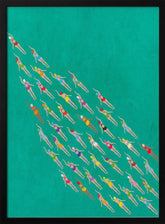 Racing Swimmers Poster