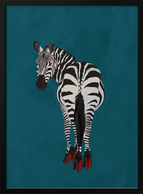 Zebra heels Poster