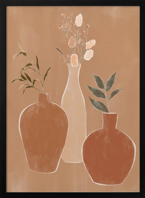 Set of Flower Vases Poster