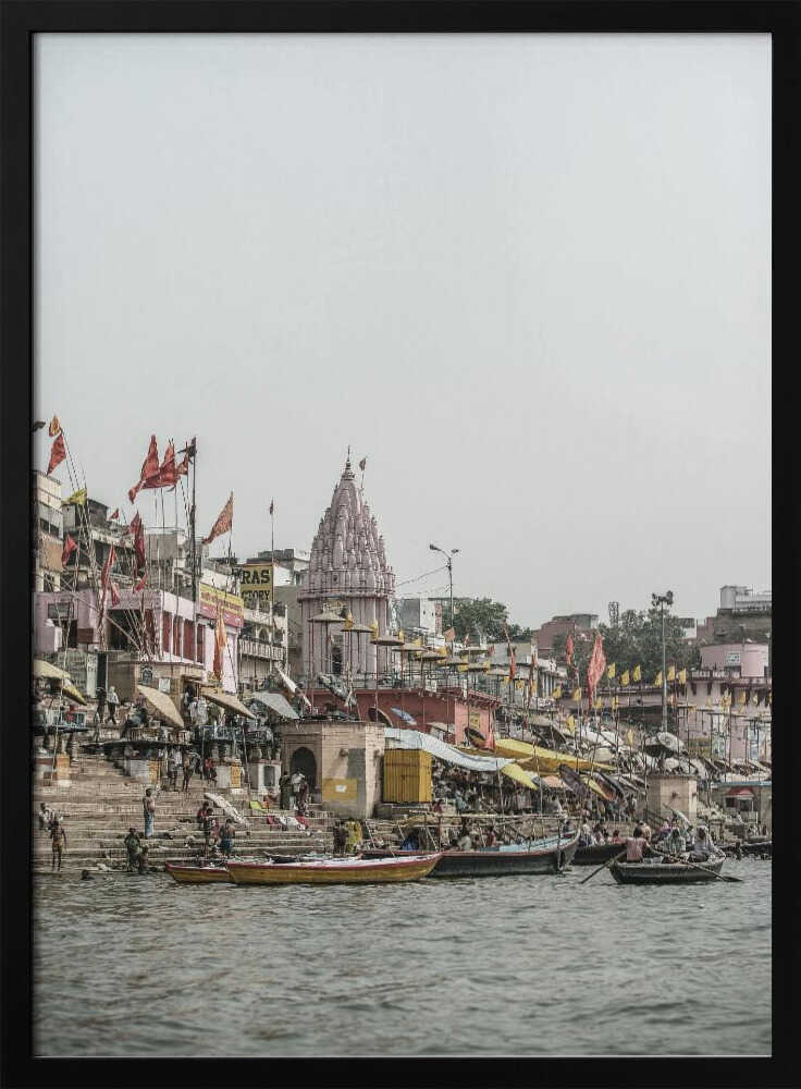 Ganges Riverside Scene Poster