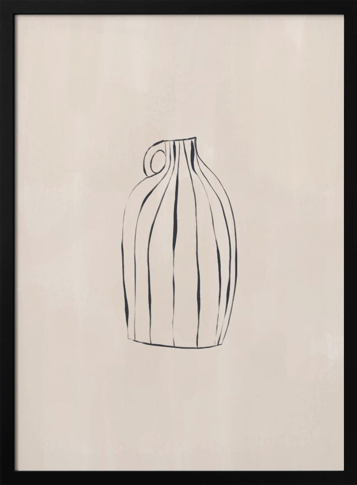 Striped Vase Poster