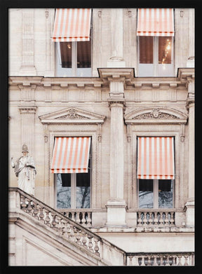 Striped Paris Awning Poster