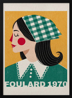 Foulard French Fashion Portrait Poster