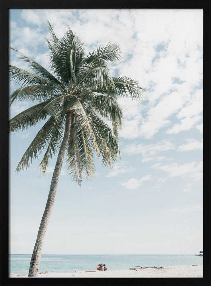 Palm tree at the beach 2 Poster