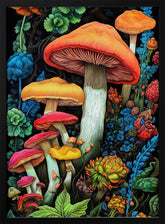 Nature 3 mushrooms Poster