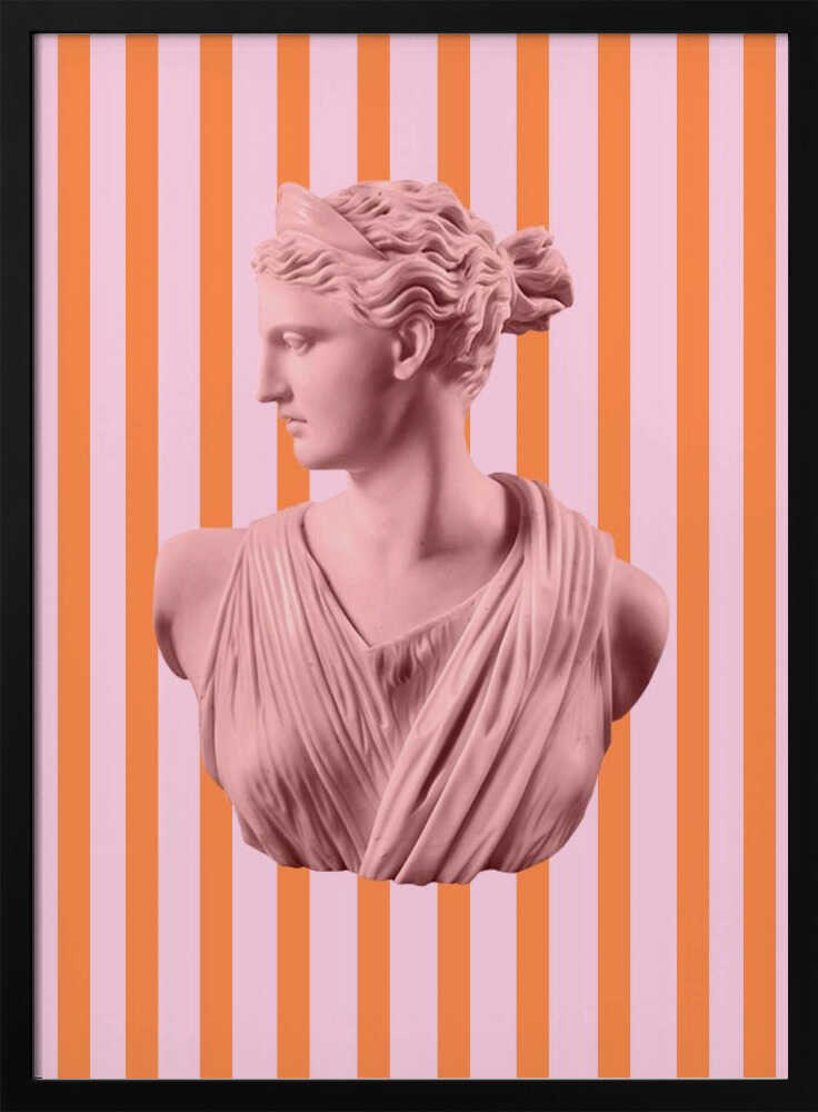 Artemispinkorangestripes Ratio2x3 Poster