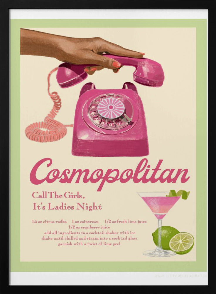 Jlr Cocktails Cosmopolitan Poster