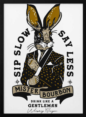 Mister Bourbon Jackalope In Smoking Jacket Poster