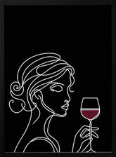 Woman and Wine On Black 3 Poster