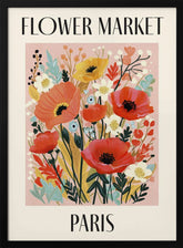 Flower Market Paris France Poster