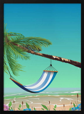 Hammock On A Beach Poster