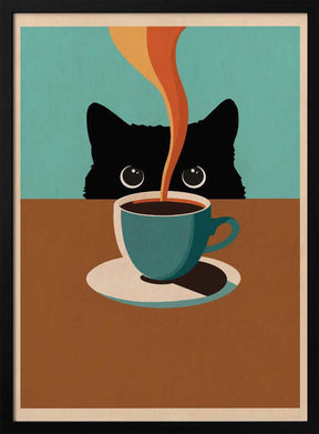 Cat &amp; Coffee Poster
