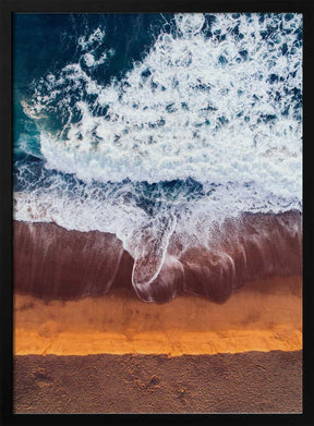 Beachscape With Waves Crashing Poster