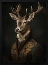 Stag Portrait Poster