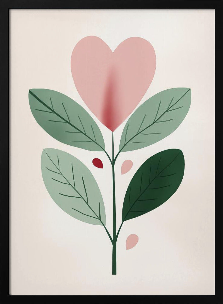 Heart Shaped Flower Poster