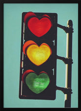 Traffic Light In Love Poster