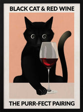 A4 Cat & Wine Purr Fect 01.png Poster
