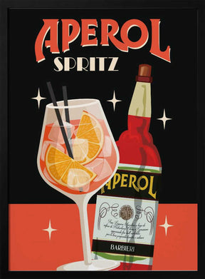 A4 Aperol Spritz 2 Black 01.png Poster