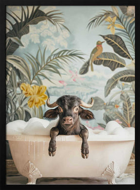 Tropical Buffalo Bath Poster