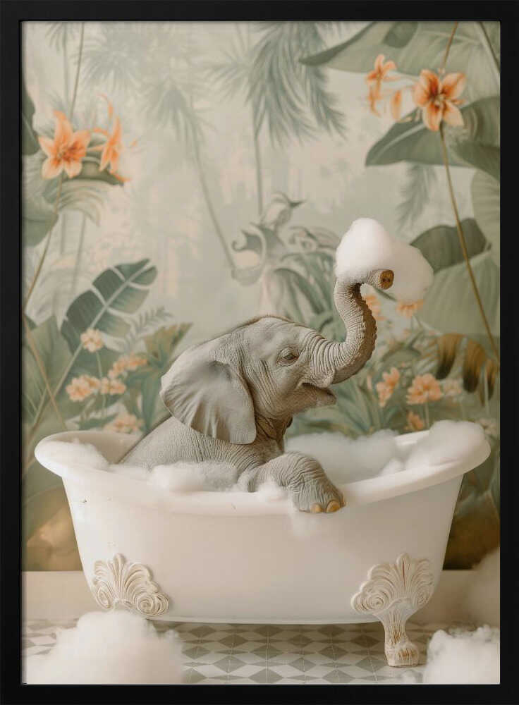 Elephant Bubble Bliss Poster