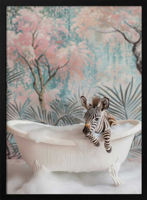 Bubbly Zebra Delight Poster