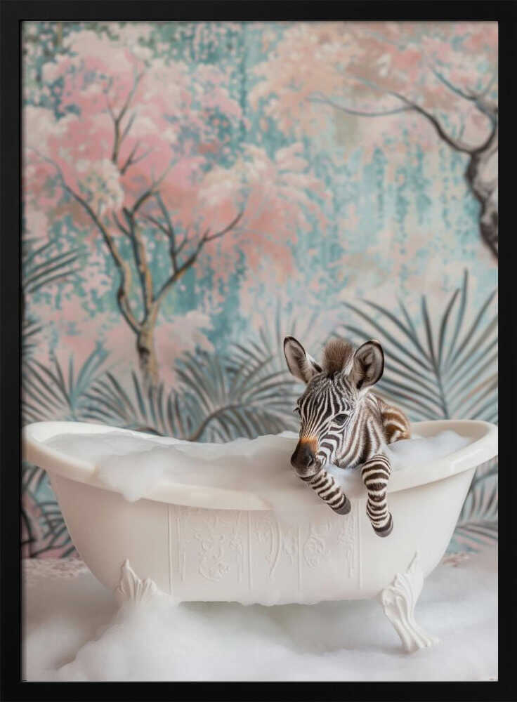 Bubbly Zebra Delight Poster