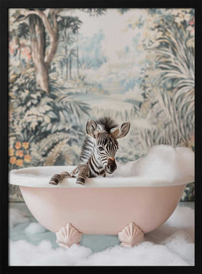 Zebra’s Bath Time Poster