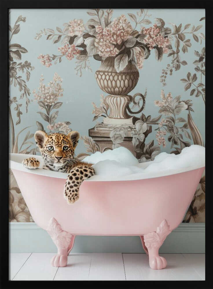 Leopard’s Pink Bubble Bath Poster