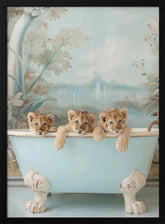 Blue Lagoon Lion Cubs Poster