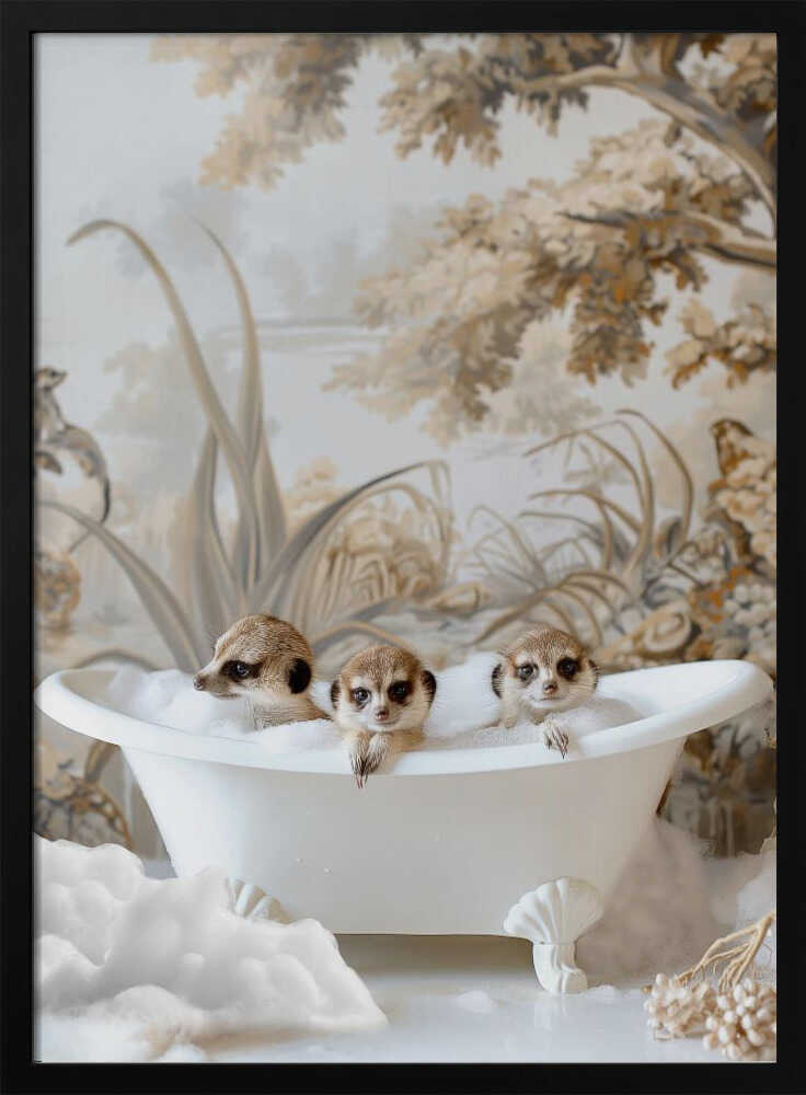 Meerkat Bath Trio Poster