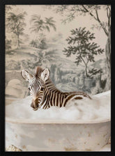 Zebra Bubble Bliss Poster