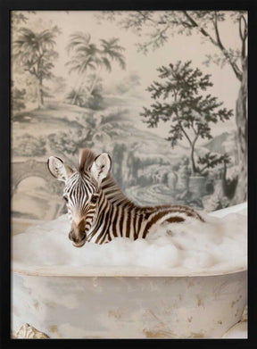 Zebra Bubble Bliss Poster