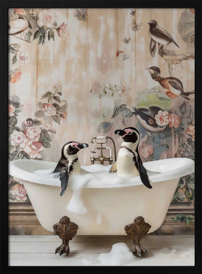 Penguin Pals in a Bubble Bath Poster