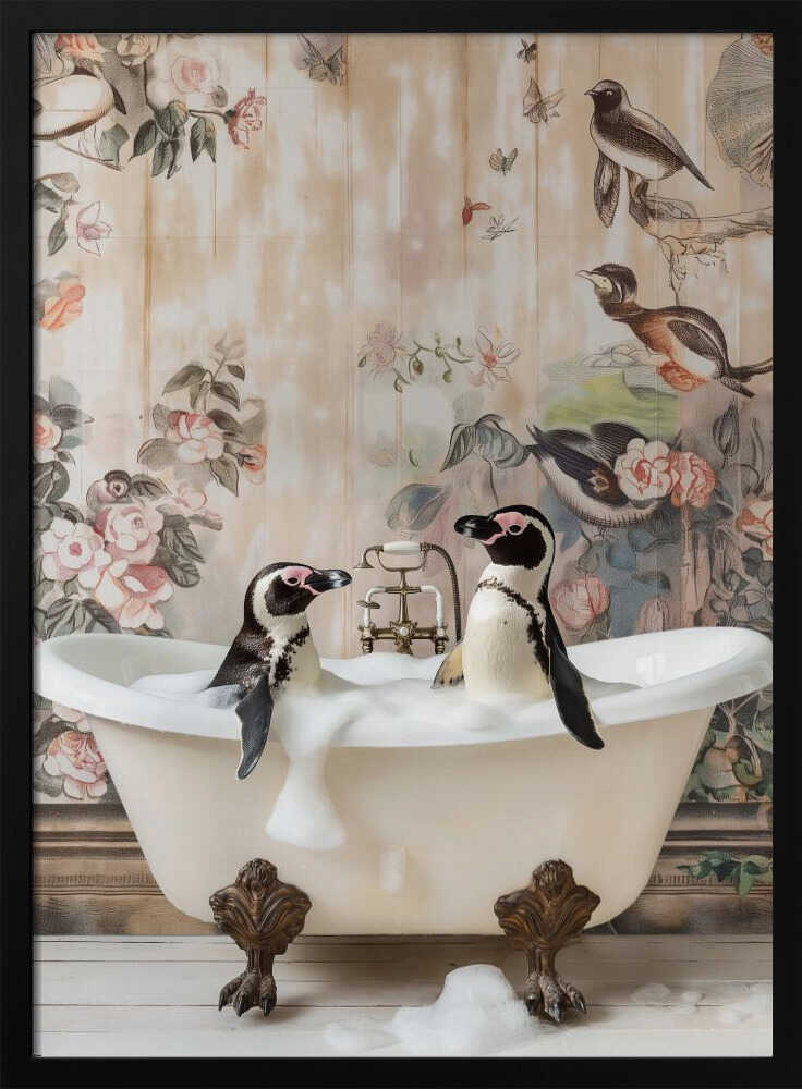 Penguin Pals in a Bubble Bath Poster