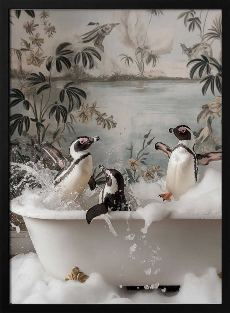 Penguin Splash Party Poster