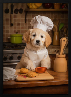 Golden Retriever Puppy Chef Poster