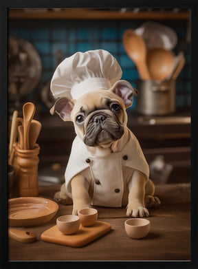 French Bulldog Puppy Chef Poster