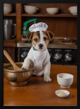 Jack Russell Puppy Chef Poster