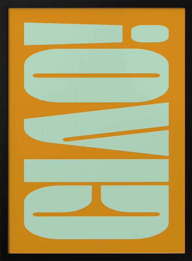Mint Orange Harmony Poster