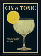 Vintage-style Gin And Tonic Artwork Poster