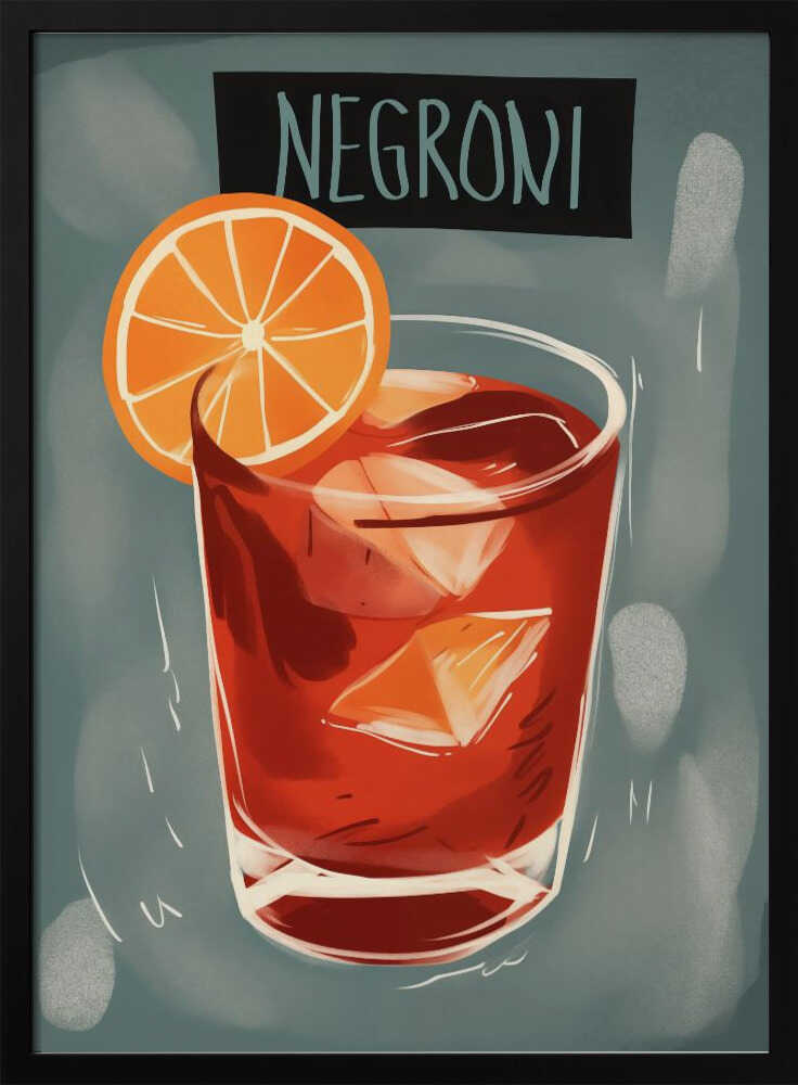 Sunset in a Glass Poster