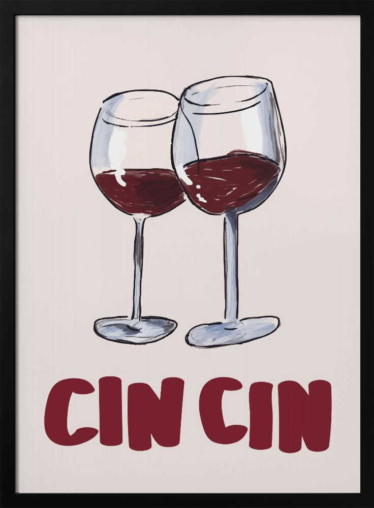 Wine Glass Cheers Poster