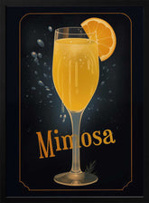 Vibrant Illustration Of A Mimosa Cocktail Poster