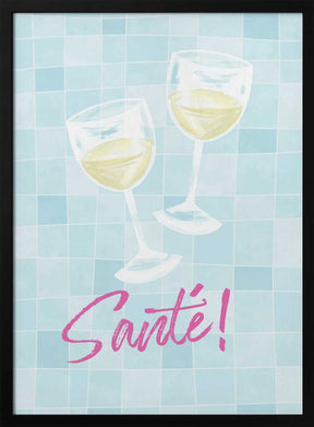Two Glasses of Wine Poster