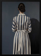 The Girl In Blue and White Striped Dress Poster