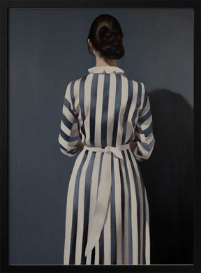 The Girl In Blue and White Striped Dress Poster