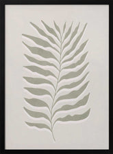 Olive Green Leaf Poster