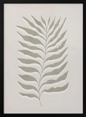 Olive Green Leaf Poster