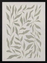 Olive Green Leaves Poster