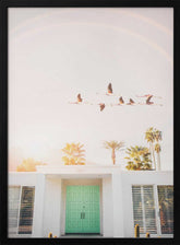 Flamingos In Palm Springs Poster